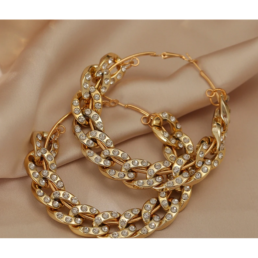 WOMEN'S HOOP EARRINGS - LINK UP - Itgirl Accessories Store