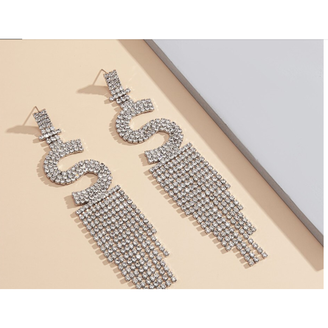LETTER EARRINGS - RICH B@%CH - Itgirl Accessories Store