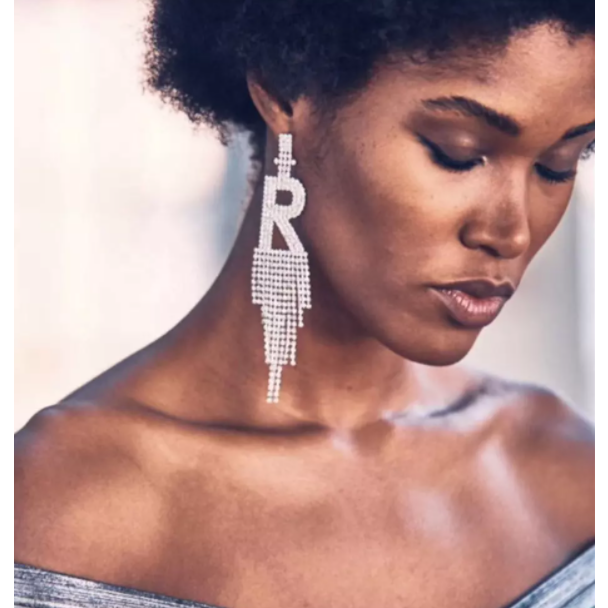 LETTER EARRINGS - RICH B@%CH - Itgirl Accessories Store
