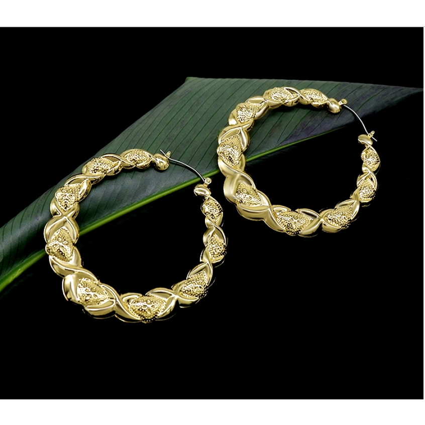 GOLD HOOP EARRINGS - GIMMIE LUV - Itgirl Accessories Store