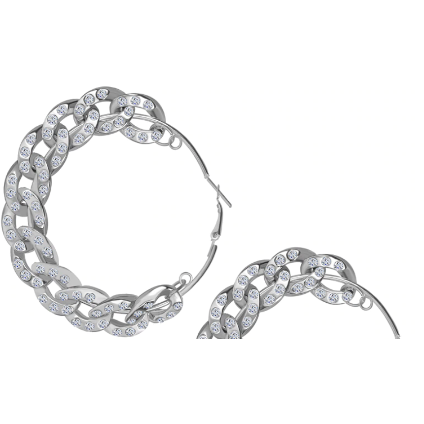 WOMEN'S HOOP EARRINGS - LINK UP - Itgirl Accessories Store